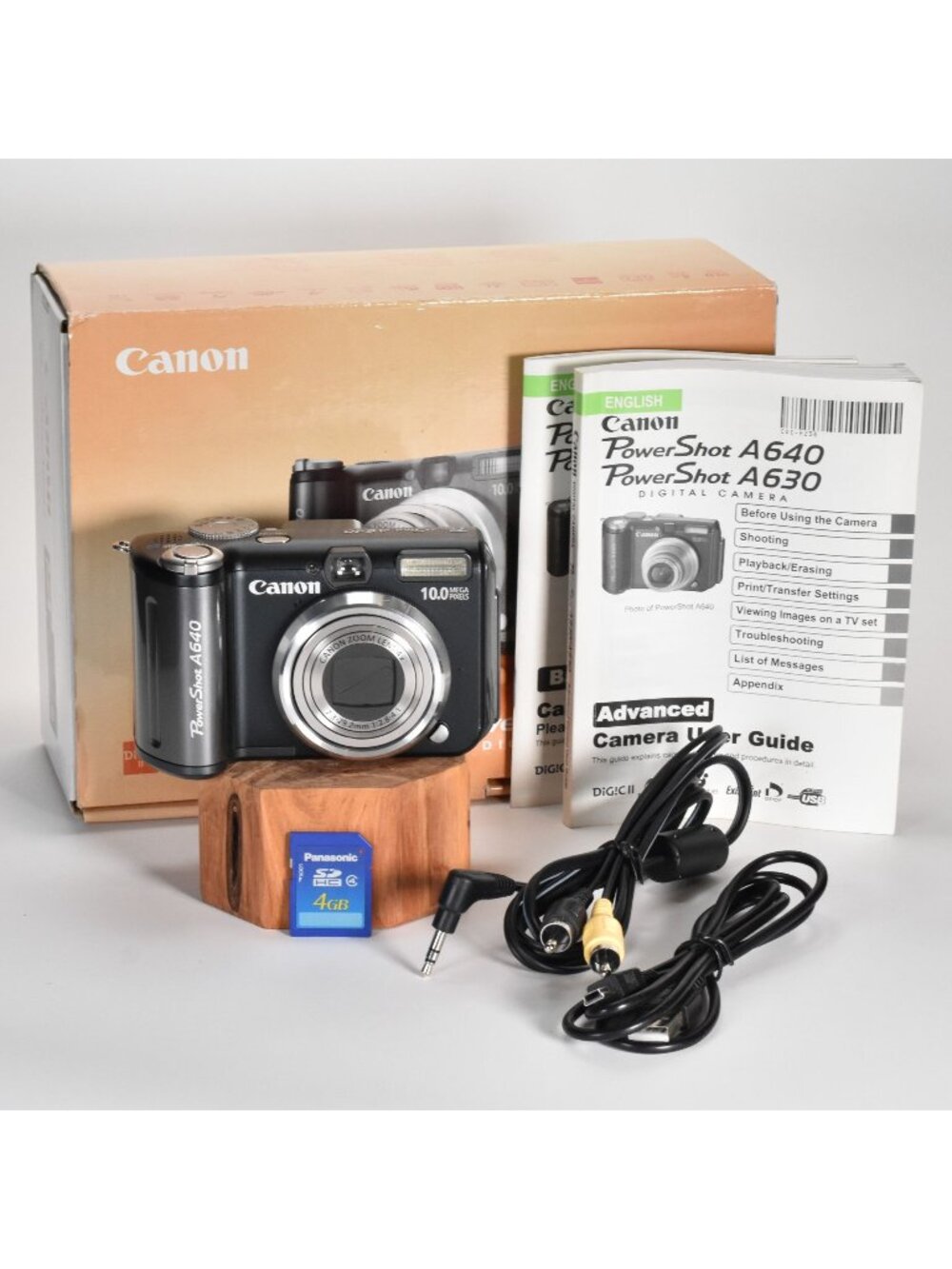 Canon Powershot A640 Digital Camera 10.0MP 4x Optical Zoom Video 4GB SD Card
